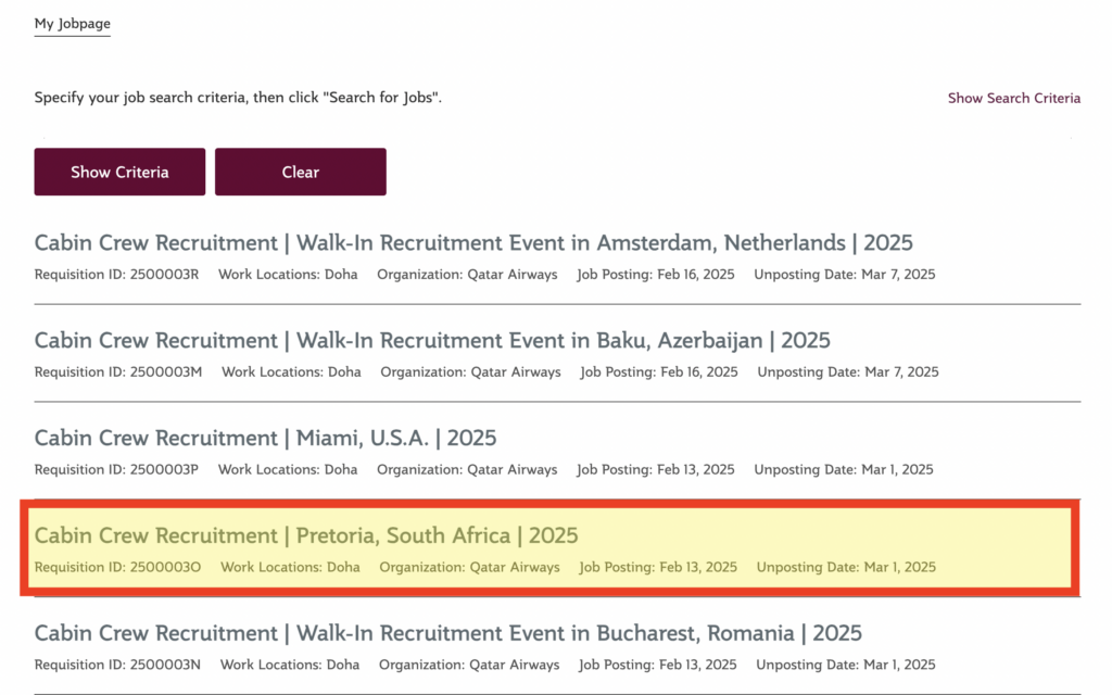 Qatar Airways Cabin Crew Career