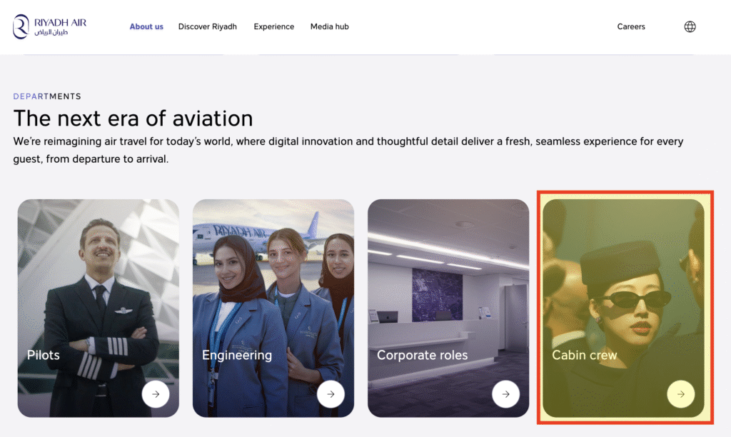 Riyadh Air cabin crew application step by step