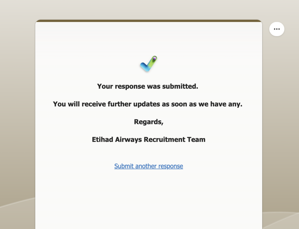 Etihad Airways Cabin Crew Europe CV Drop 2026 registration form