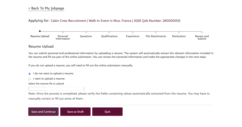 qatar airways cabin crew careers website