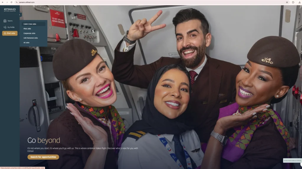 Etihad cabin crew career