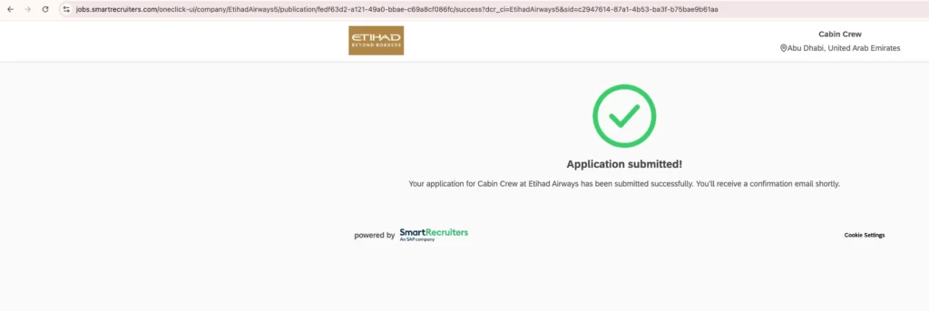 Etihad cabin crew career